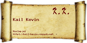 Kail Kevin névjegykártya